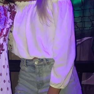 White Maura brandy Melville top